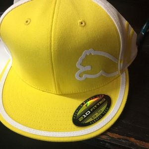 Brand new with tags puma hat white yellow size M